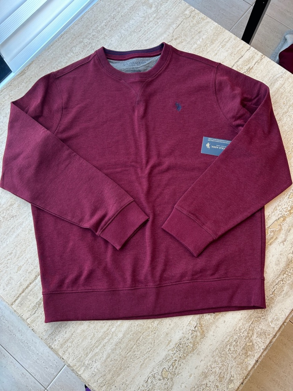 NEW 🆕 US Polo Assn. Men's Crewneck Sweatshirt - Burgundy size XL with tags